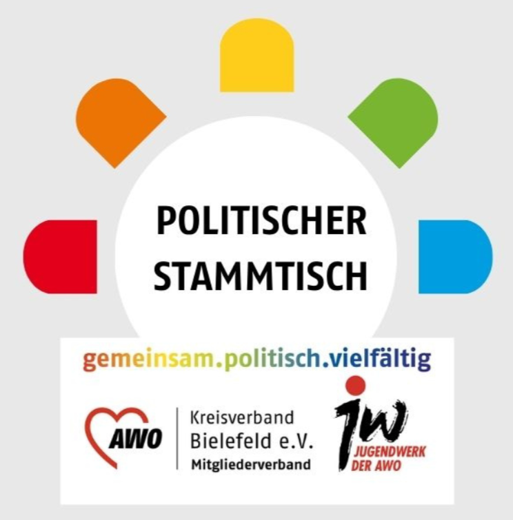 Plakat zur Veranstaltung mit den Logos der AWO und des Jugendwerks