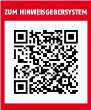 Ein QR-Code, der zum Hinweisgebersystem führt.