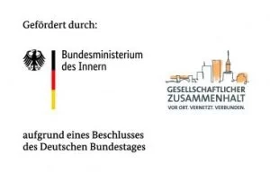 Kombilogo Bundesministerium des Innern und Gesellschaftlicher Zusammenhalt vor Ort
